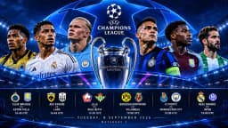 UEFA Champions League 2026/27 opening night fixtures on September 8, 2026
