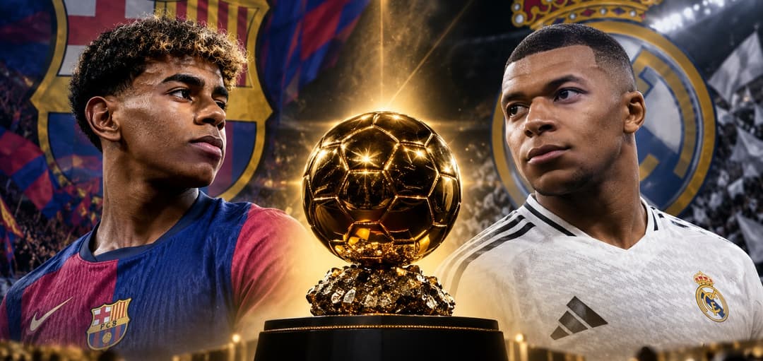 Barcelona and Real Madrid level on 12 Ballon d'Or wins