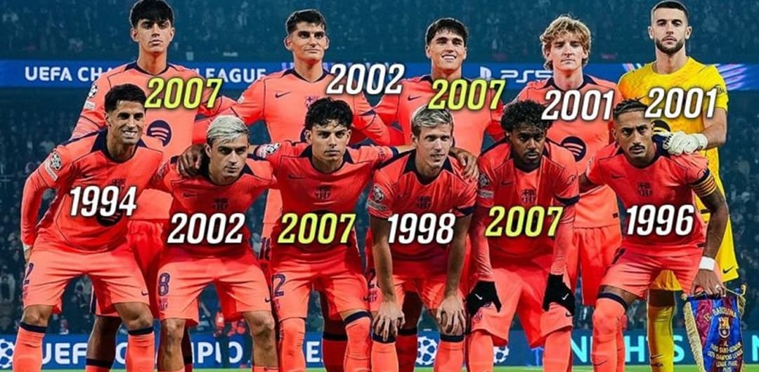 Barcelona set Champions League record with four teenagers